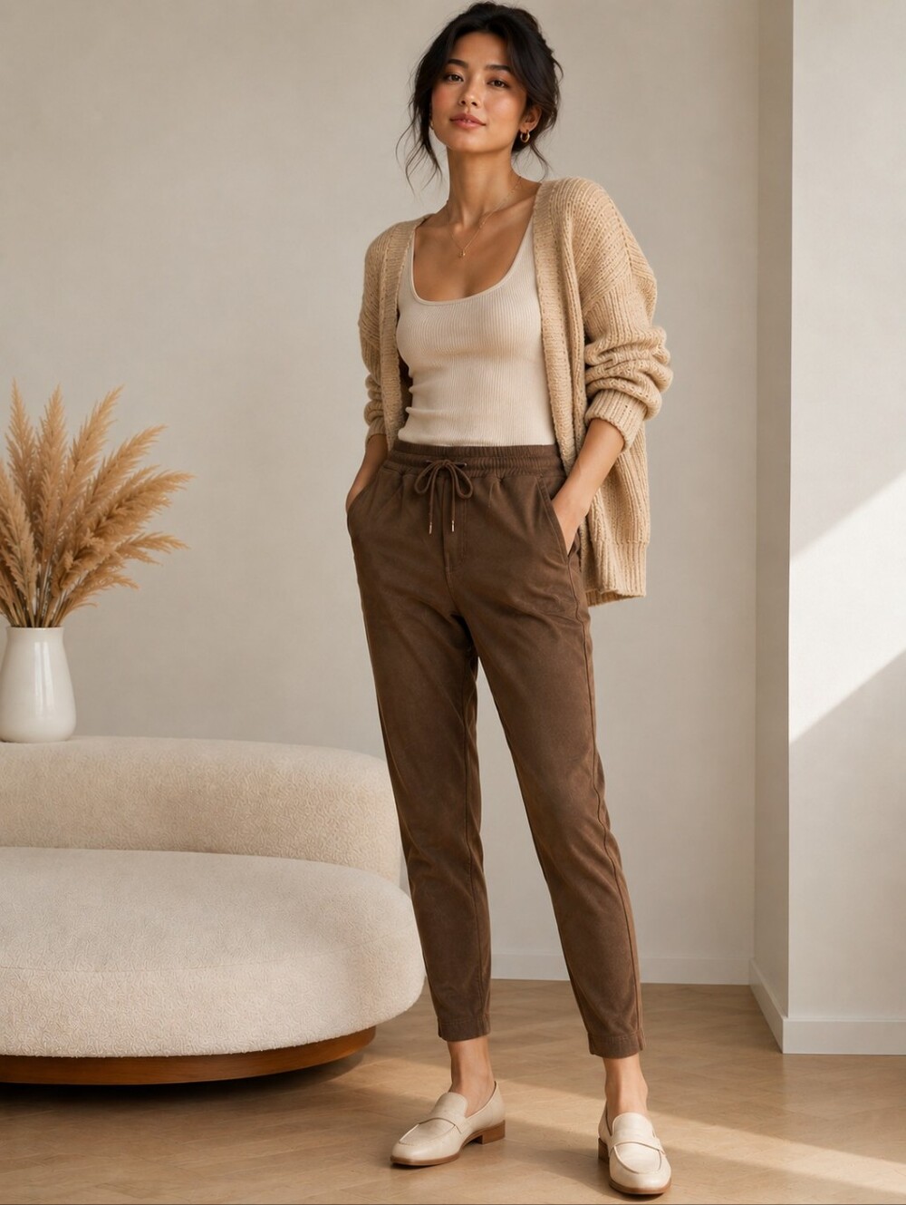 ❤️ MAX STUDIO HIGH RISE FAUX SUEDE JOGGERS / PANTS, XS